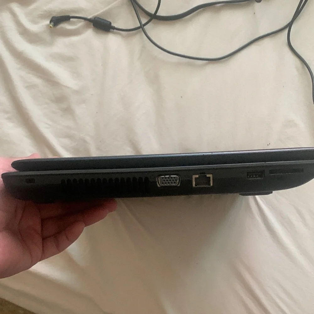 Acer Gray Laptop with Green Display for sale